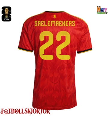 Belgien Alexis Saelemaekers #22 Hemmatröja VM 2026 Kortärmad